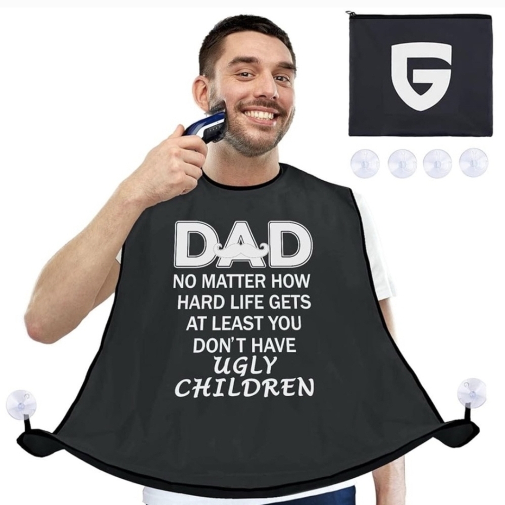 Dad Funny Comical Grooming Cape - Black - Gift For Dad - Gift From Kids